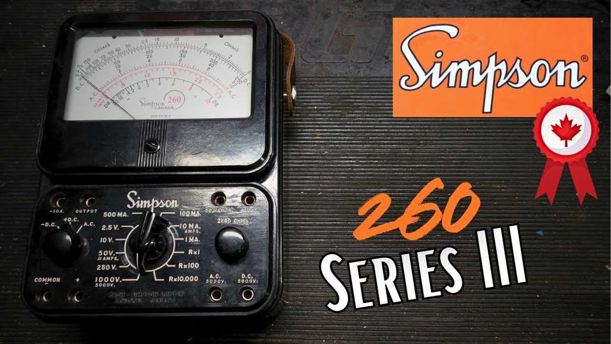 schematic diagram simpson model 260 multimeter