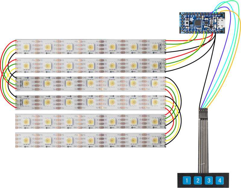 schematic led strip circuit diagram