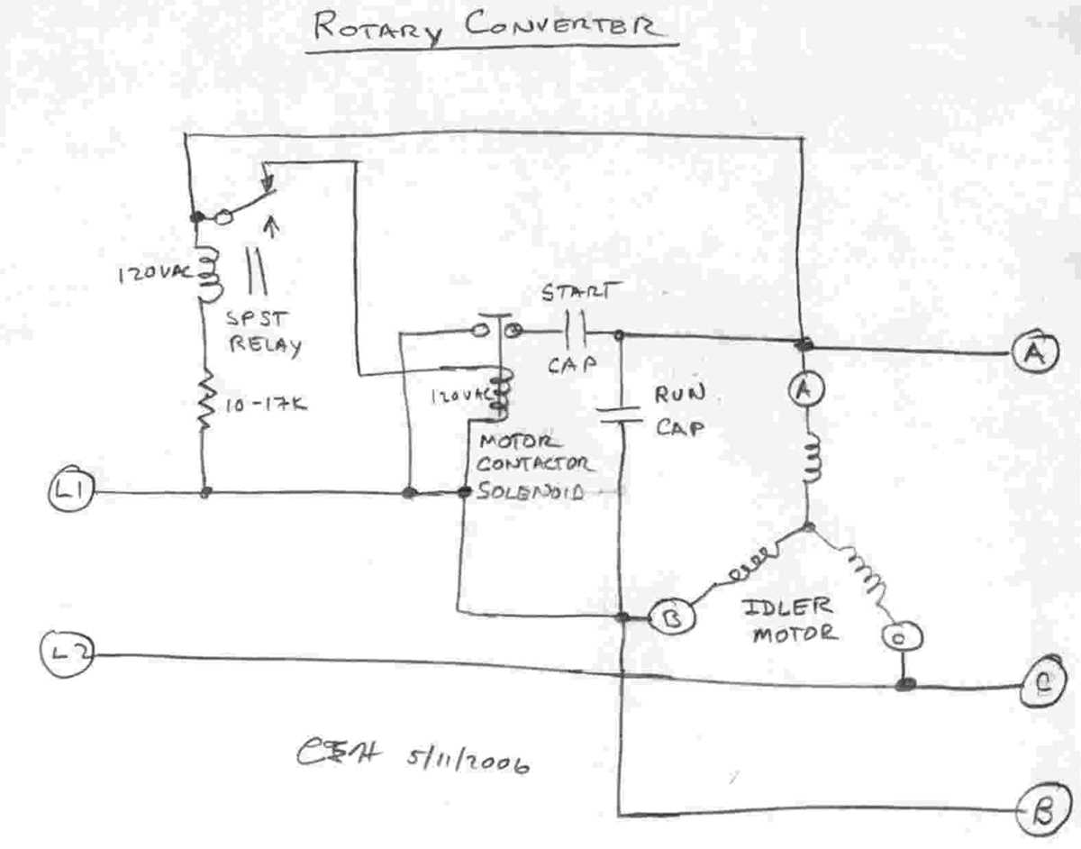 schematics for wiring a 3 phase motor diagram