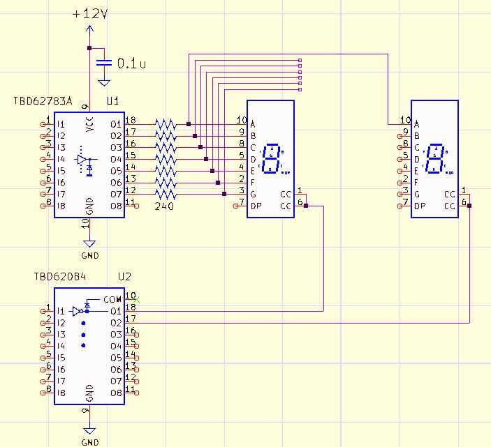 seven segment led display circuit diagram
