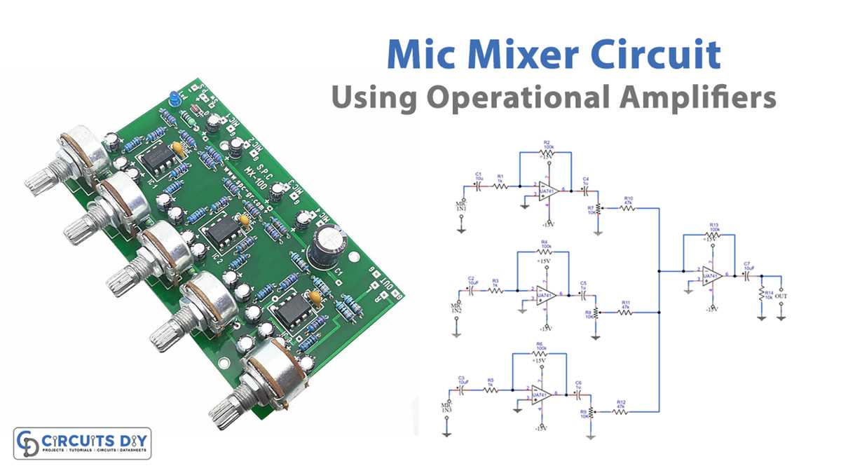 simple audio mixer circuit diagram