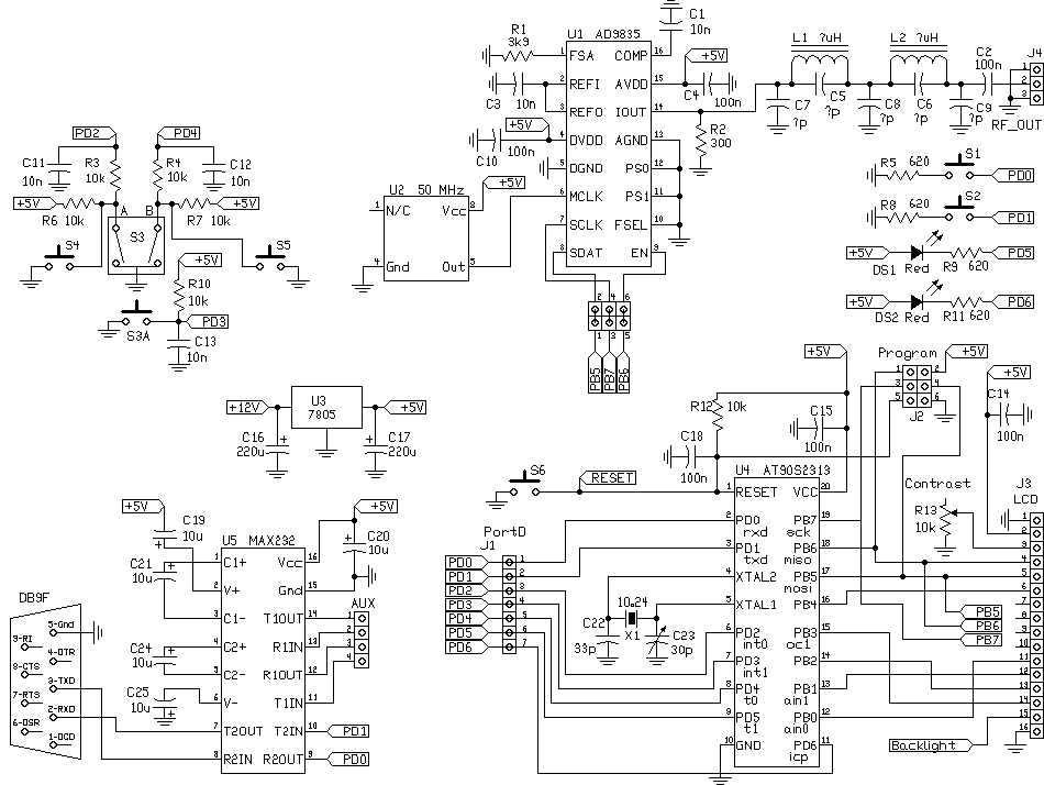 simple avr circuit diagram