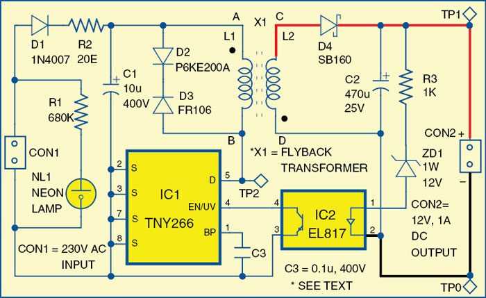 simple smps circuit diagram