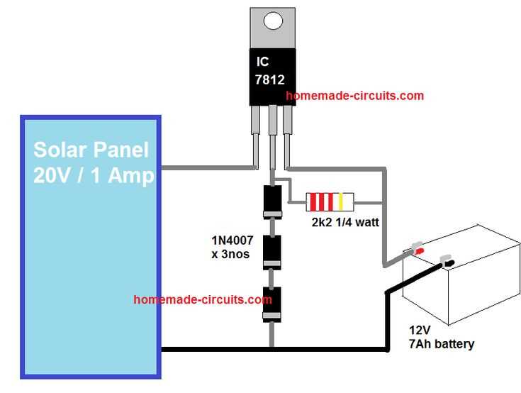 simple solar panel circuit diagram