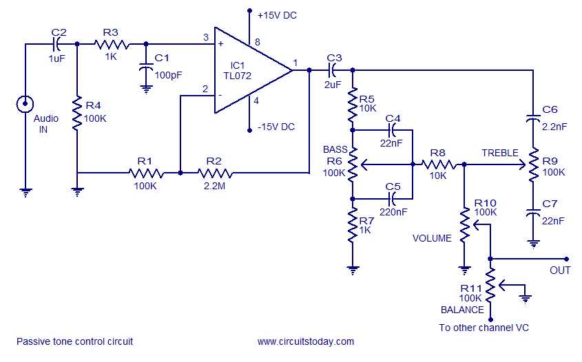 simple tone control circuit diagram simple tone control circuit diagram