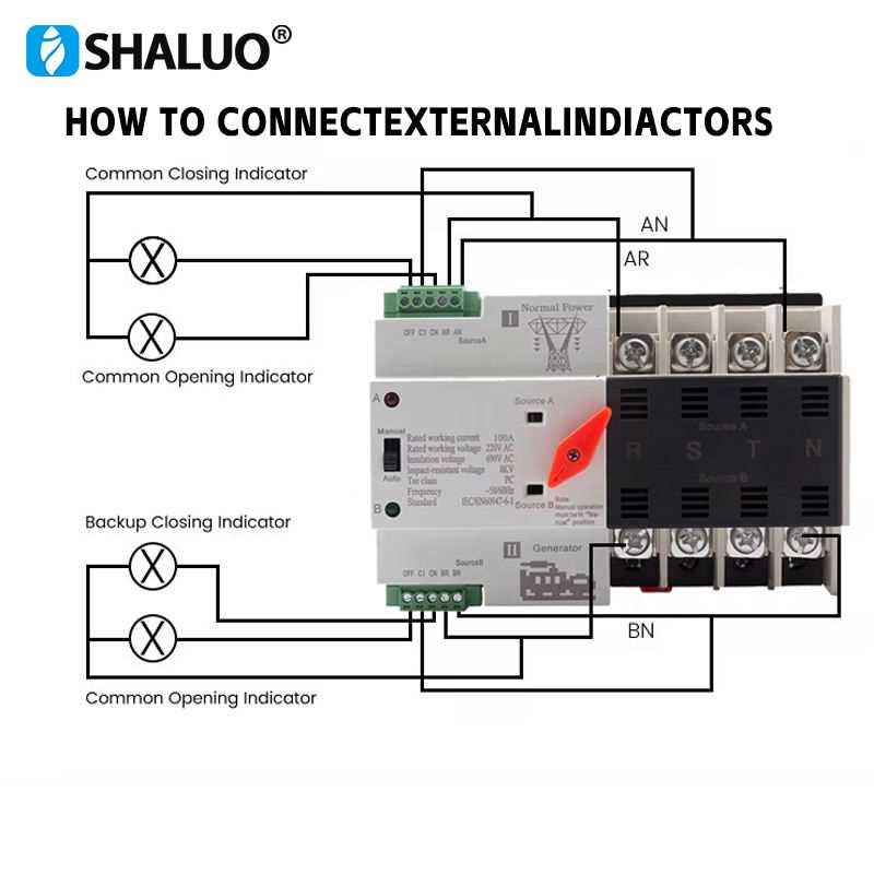 single phase automatic changeover switch circuit diagram