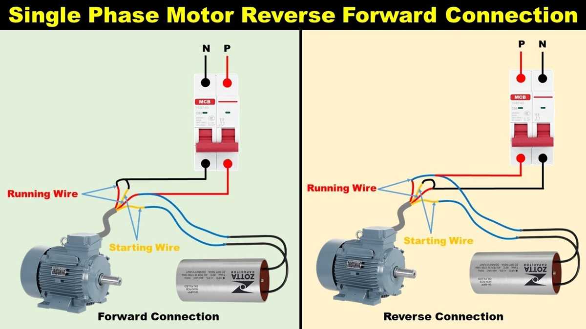 single phase motor schematic diagram