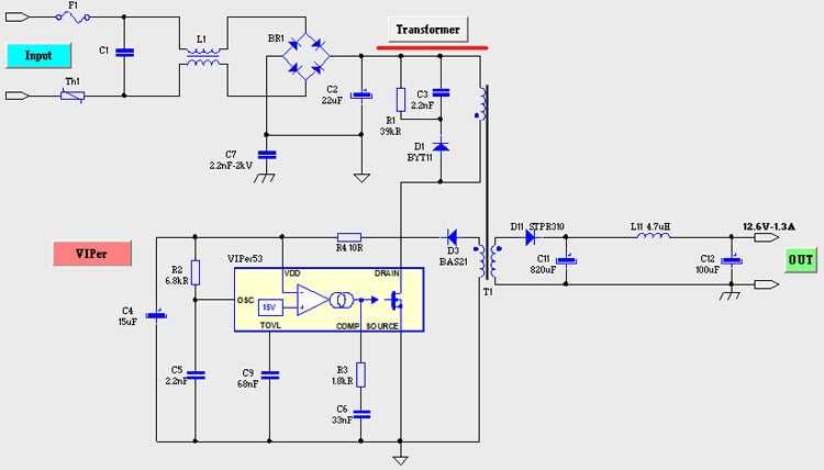 smps charger circuit diagram