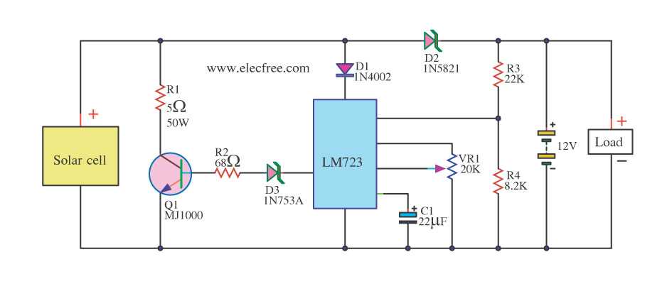 solar powered battery charger circuit diagram