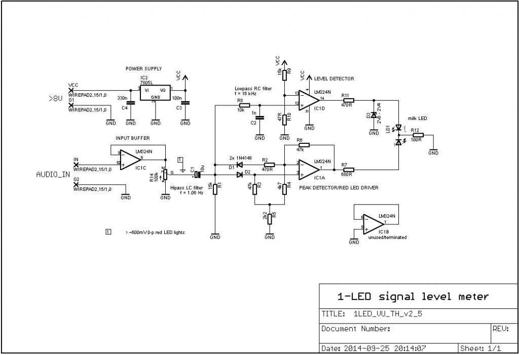 sound level meter circuit diagram