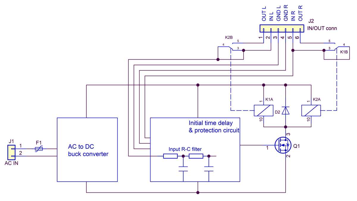 speaker protection circuit schematic diagram