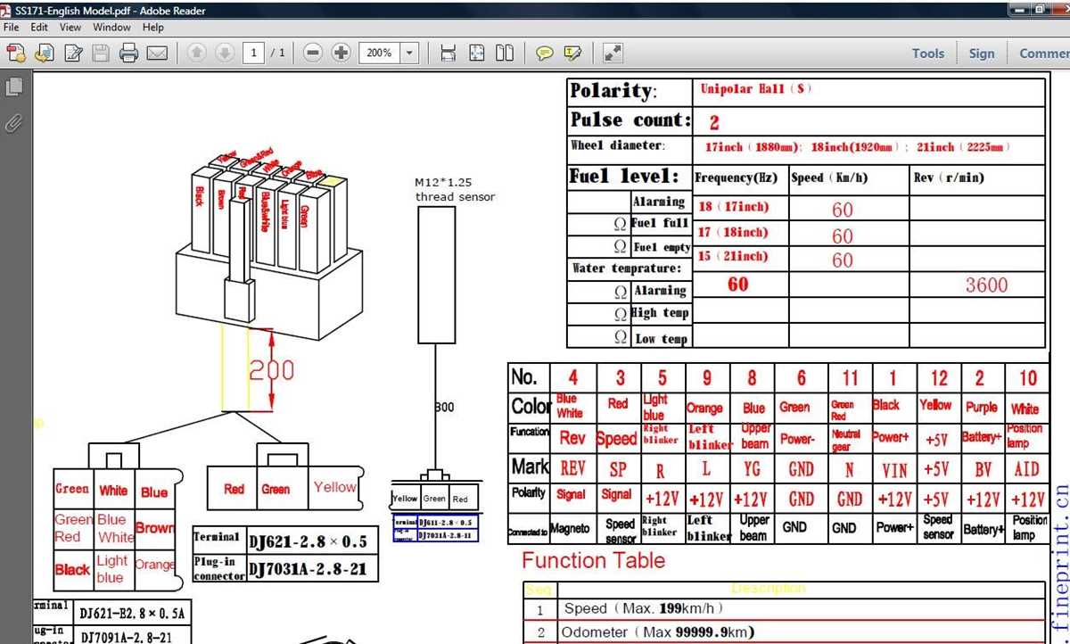 speedo wiring diagrams