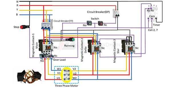 star delta starter wiring diagram