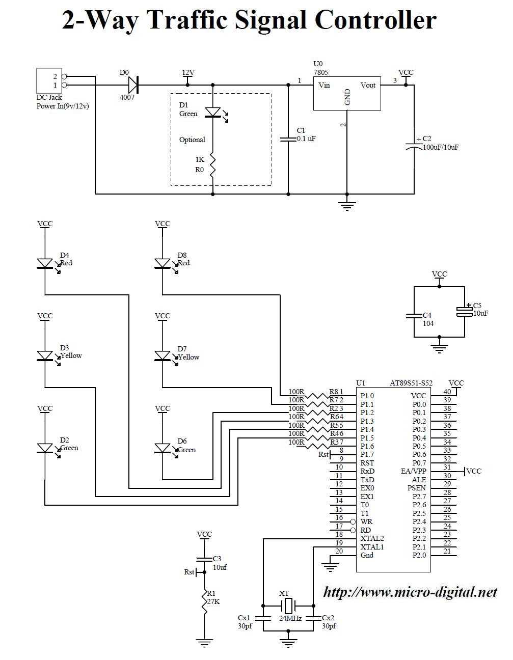 stop light schematic diagram