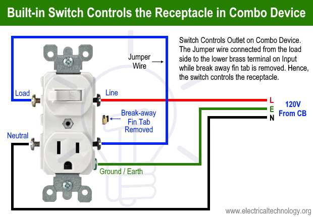 switch controlled outlet wiring diagram