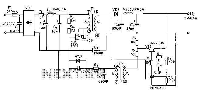 switching power supply circuit diagram with explanation