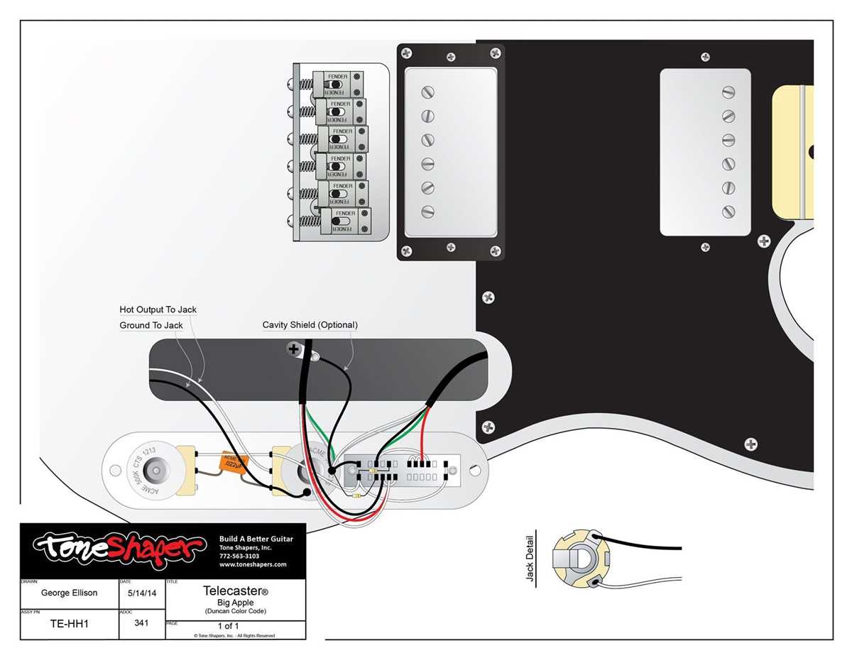 telecaster wiring diagram humbucker