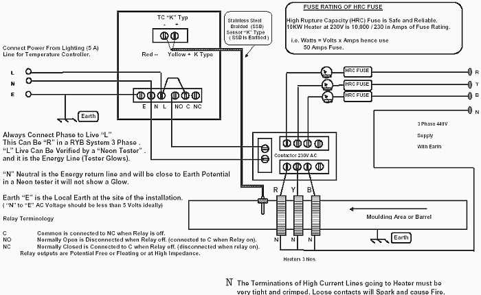 temperature controller circuit diagram with relay