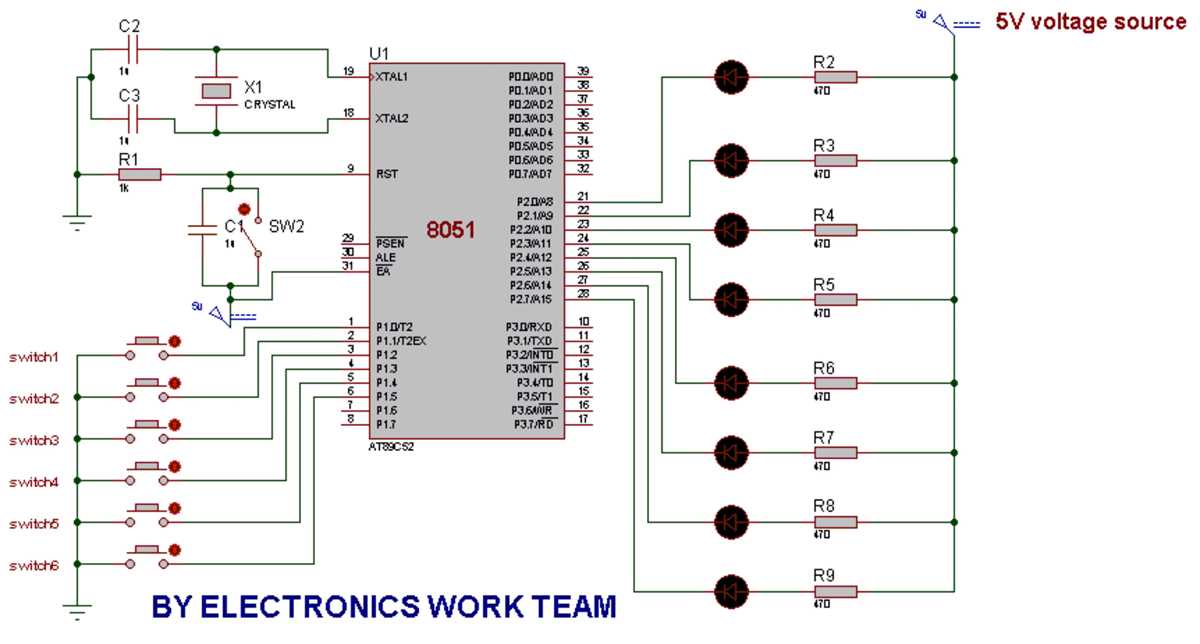the 8051 schematic diagram