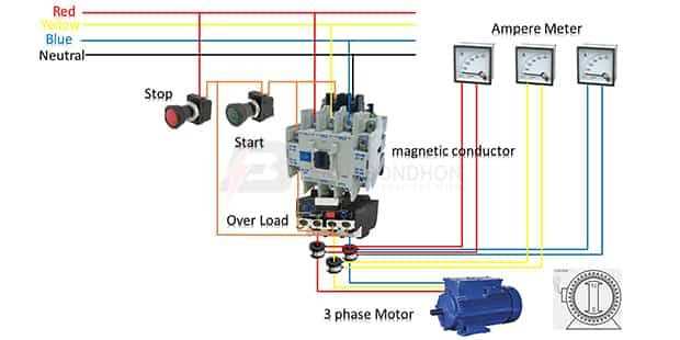 three phase motor control circuit diagram