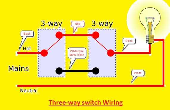 three way lighting circuit diagram