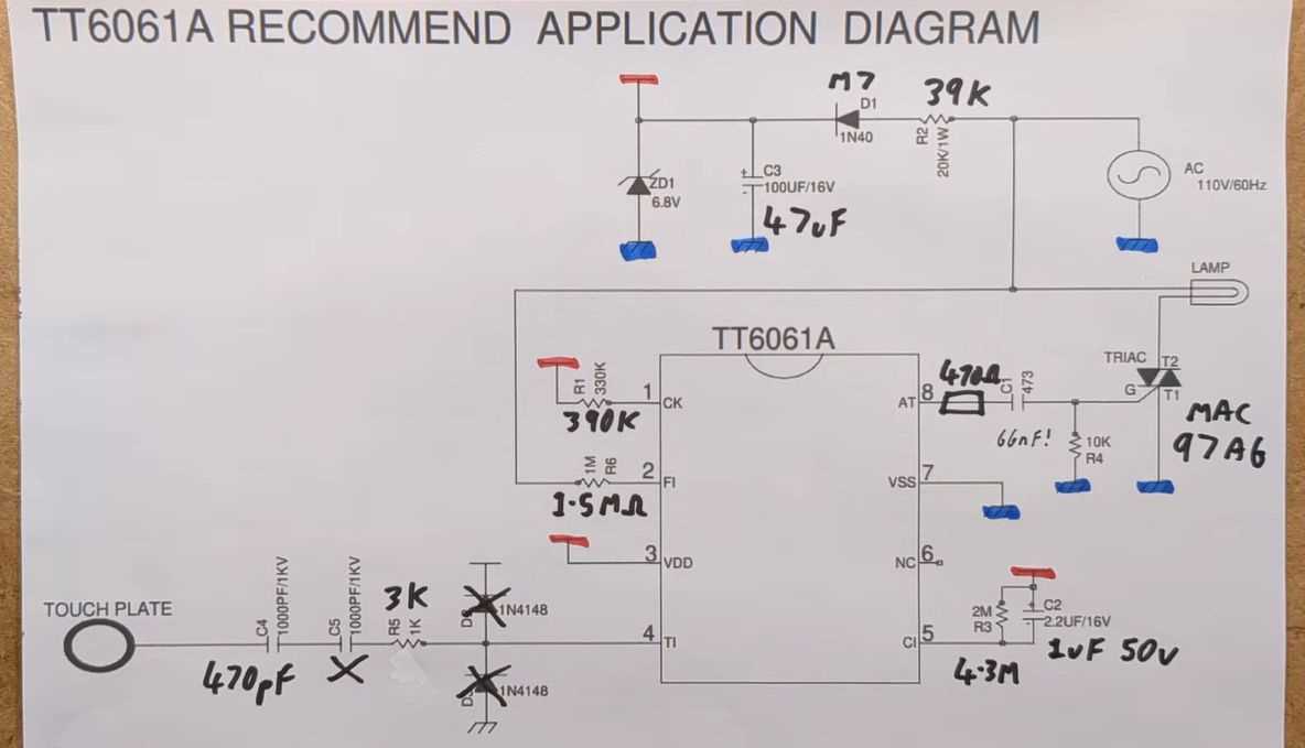 touch dimmer schematic diagram