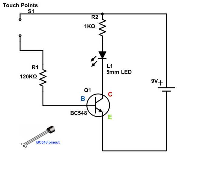 touch lamp circuit diagram