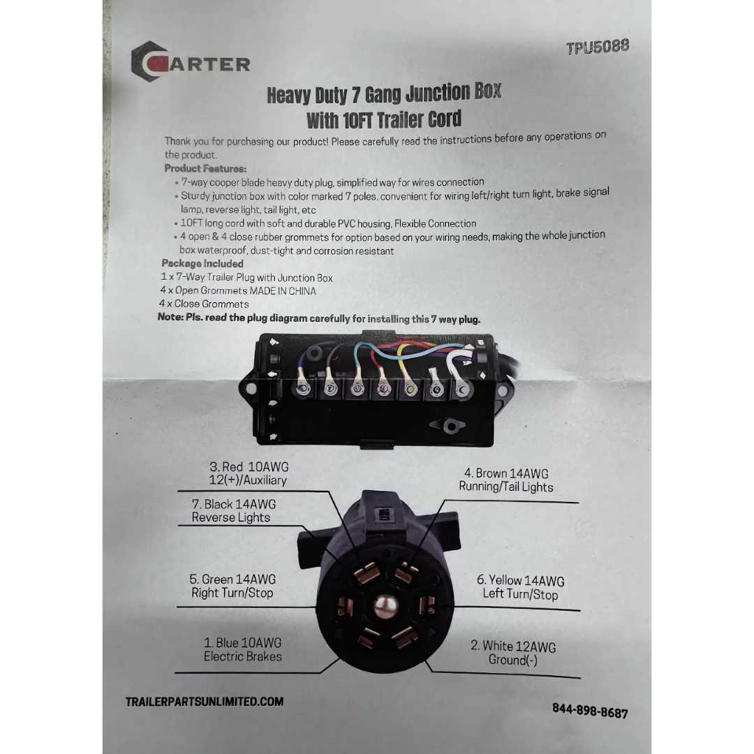 trailer 7 way wiring diagram