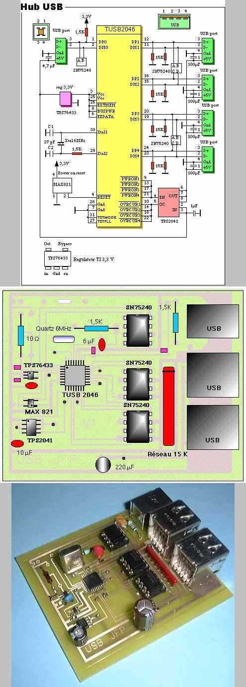 usb hub schematic diagram