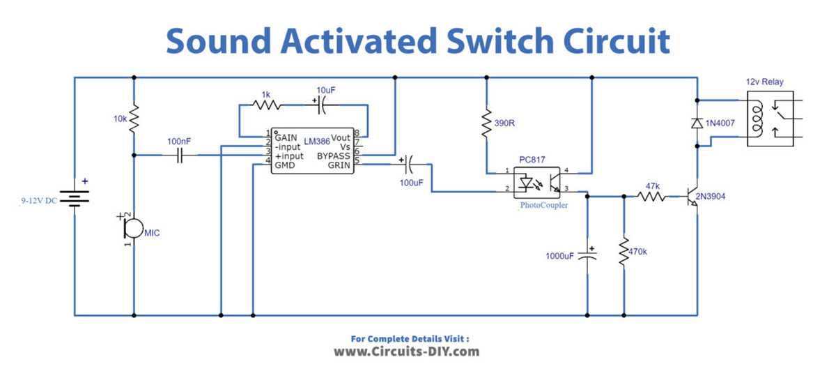 voice activated switch schematic diagram
