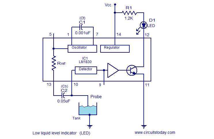 water level sensor schematic diagram