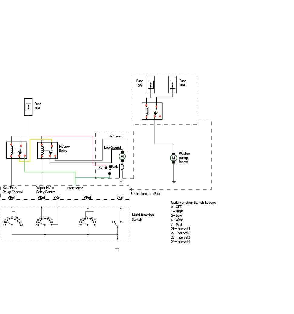 wiper motor circuit diagram