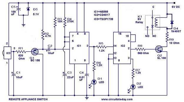 wireless remote control switch circuit diagram wireless remote control switch circuit diagram