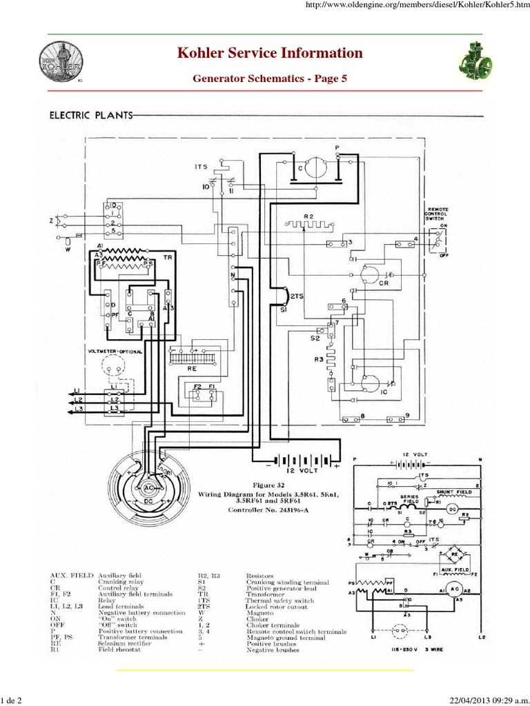 wiring diagram for a kohler engine