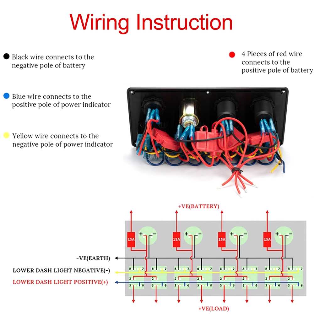 wiring diagram for boat switch panel