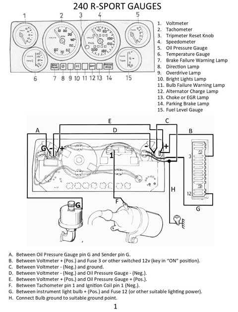 wiring diagram for instrument cluster