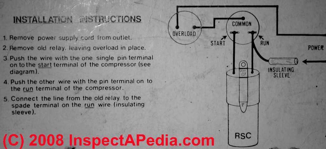 wiring diagram for start and run capacitors