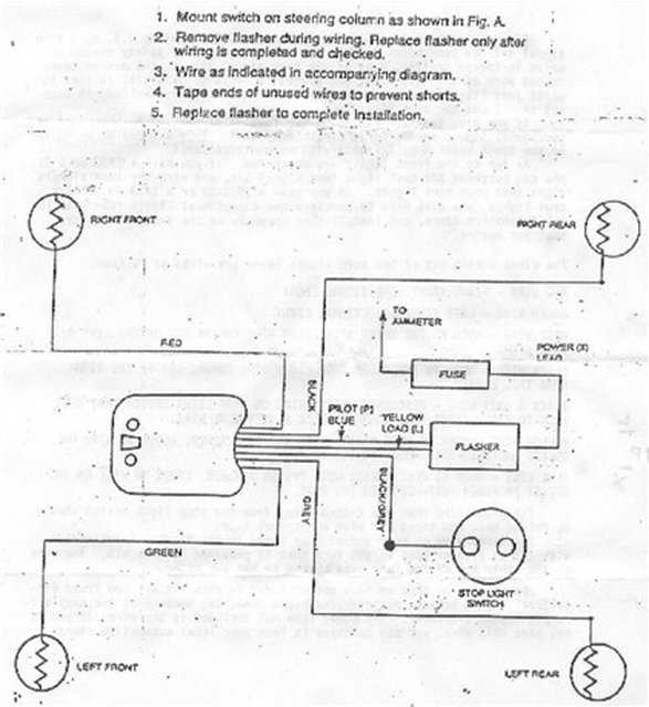 wiring diagram for turn signal flasher