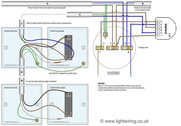 wiring two way light switch diagram