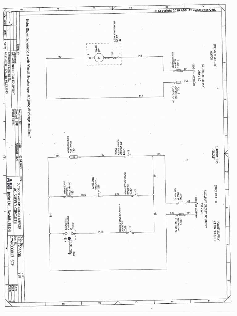 abb vcb control circuit diagram