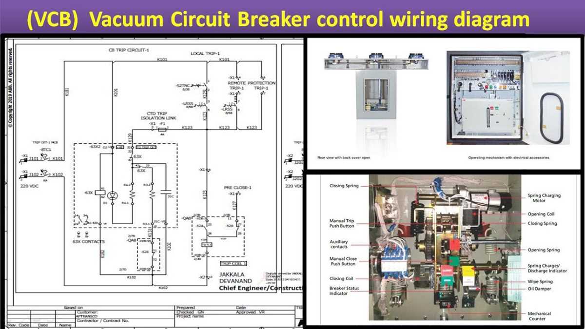 abb vcb control circuit diagram