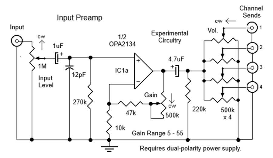 acoustic guitar preamp schematic diagram