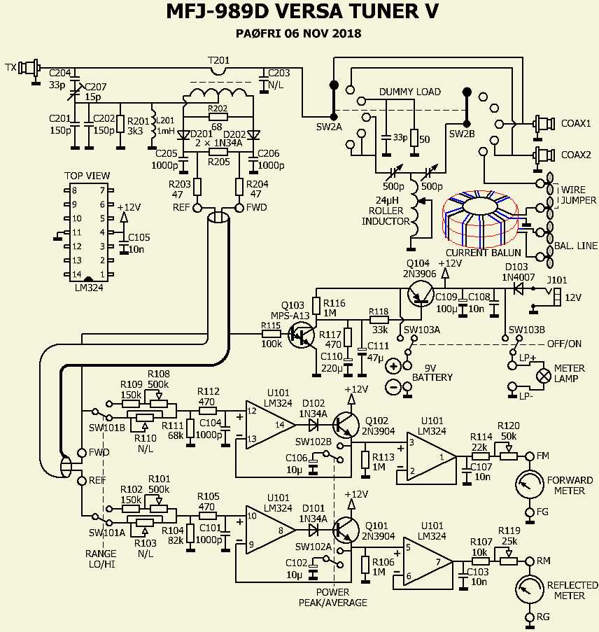 mfj 269 schematic diagram