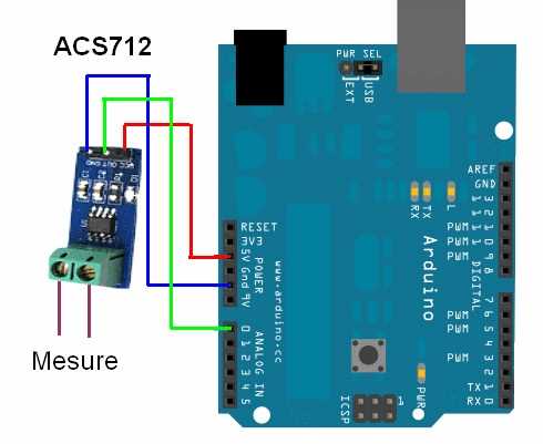 acs712 current sensor circuit diagram