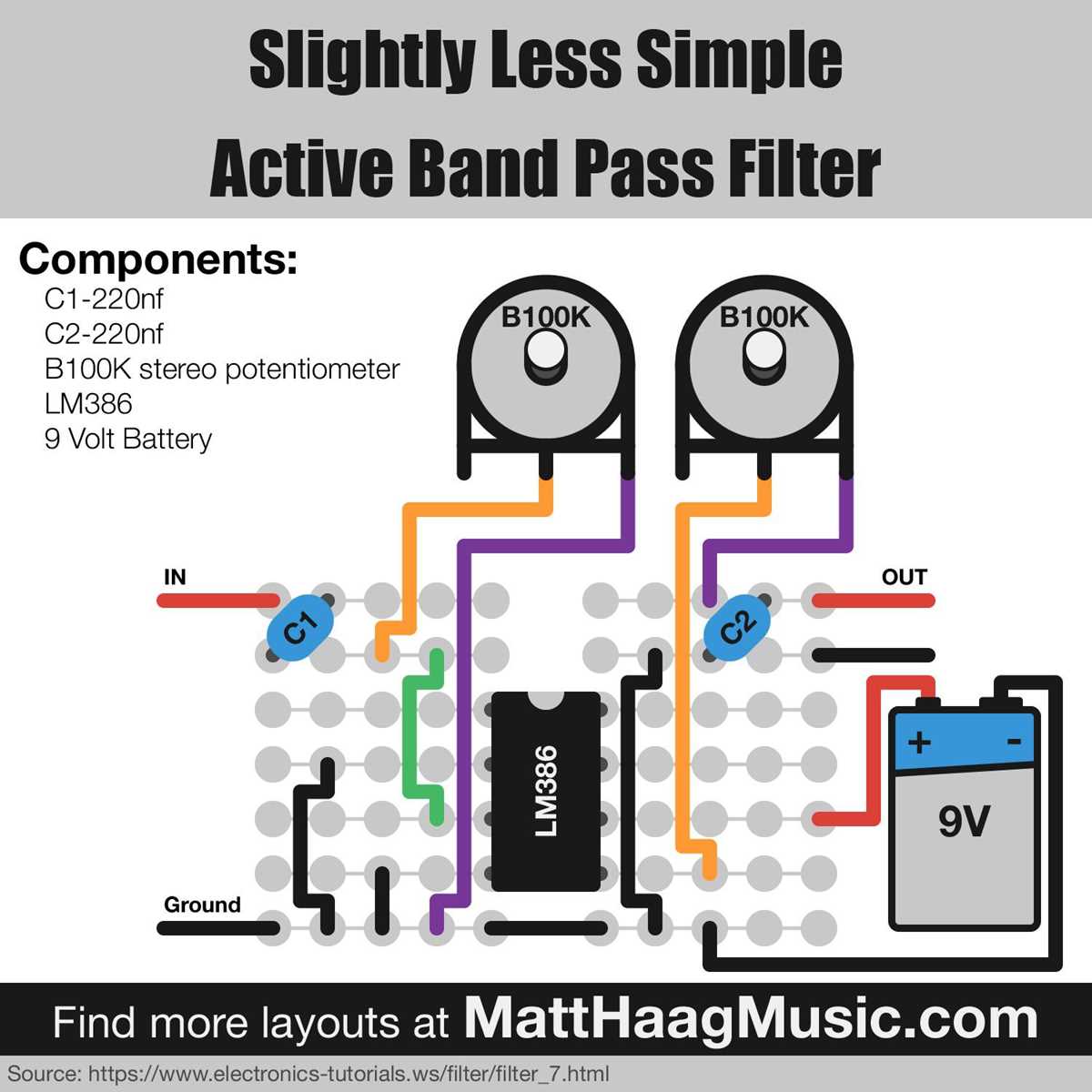 active band stop filter circuit diagram