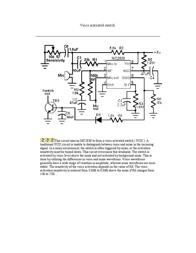 sound activated switch schematic diagram sound activated switch schematic diagram