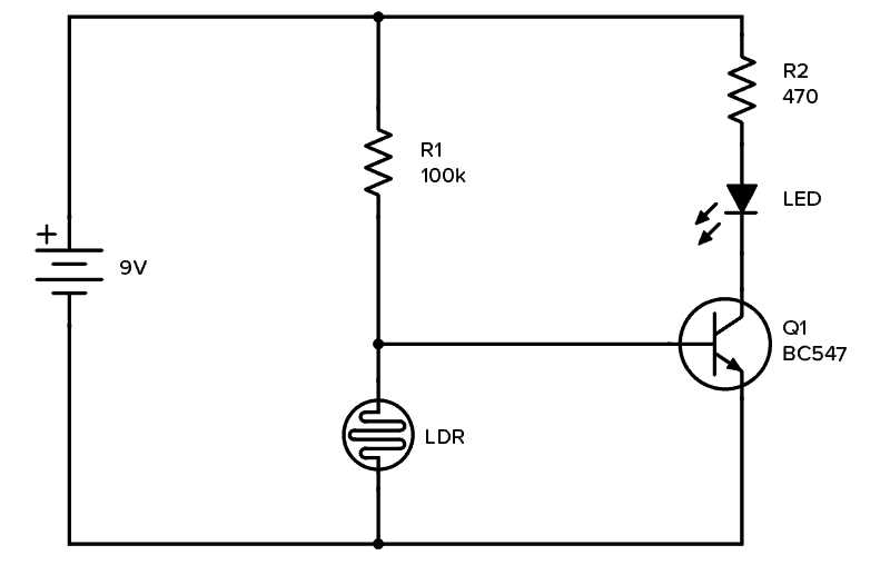 ldr day night switch circuit diagram