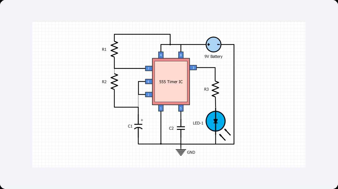 schematic diagram 555 timer circuit
