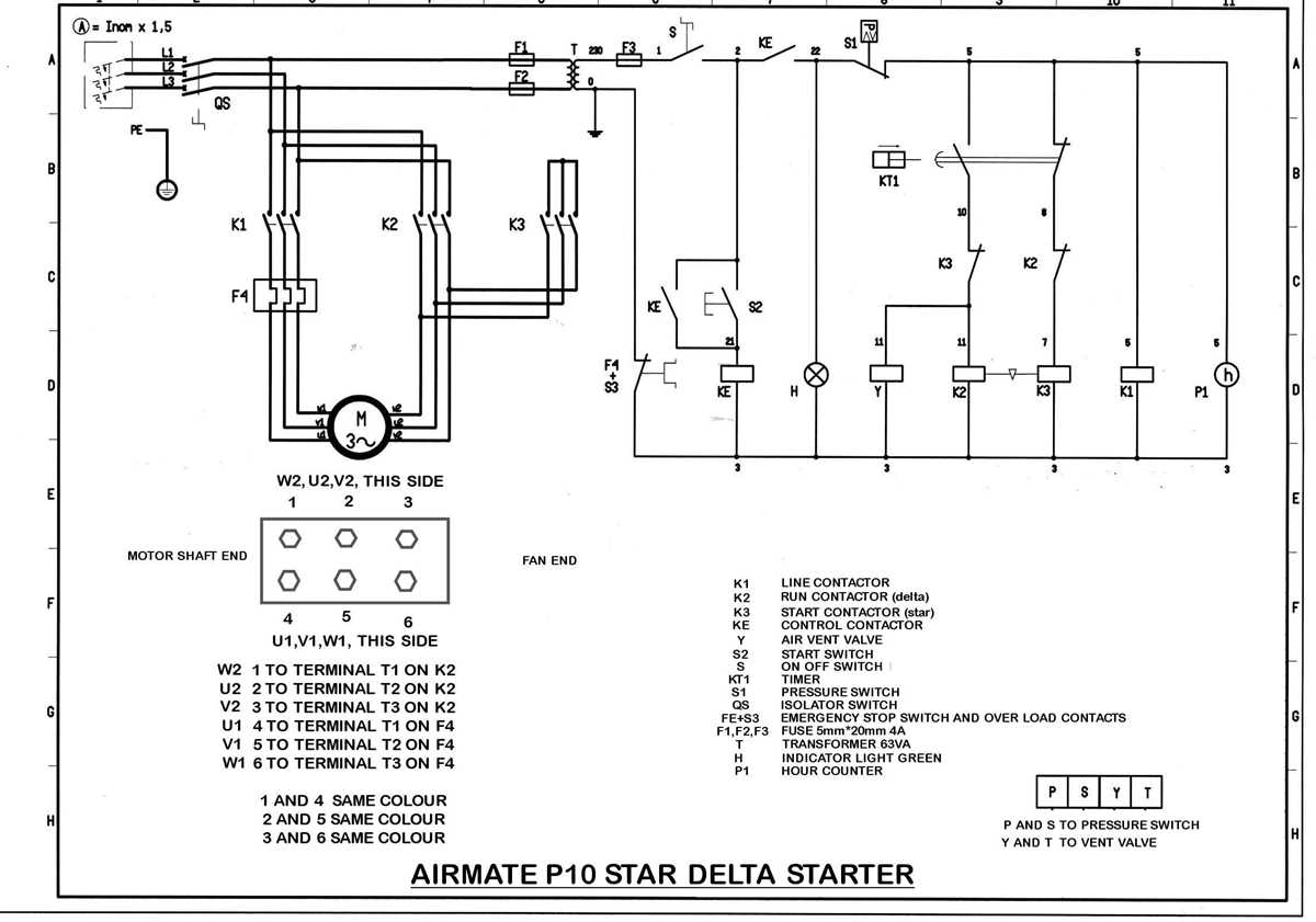 air compressor electrical wiring diagram