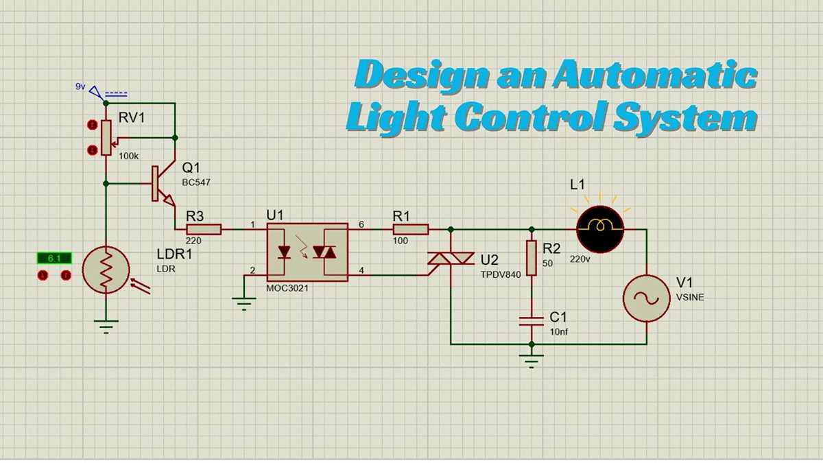 automatic ligjht control schematics diagram